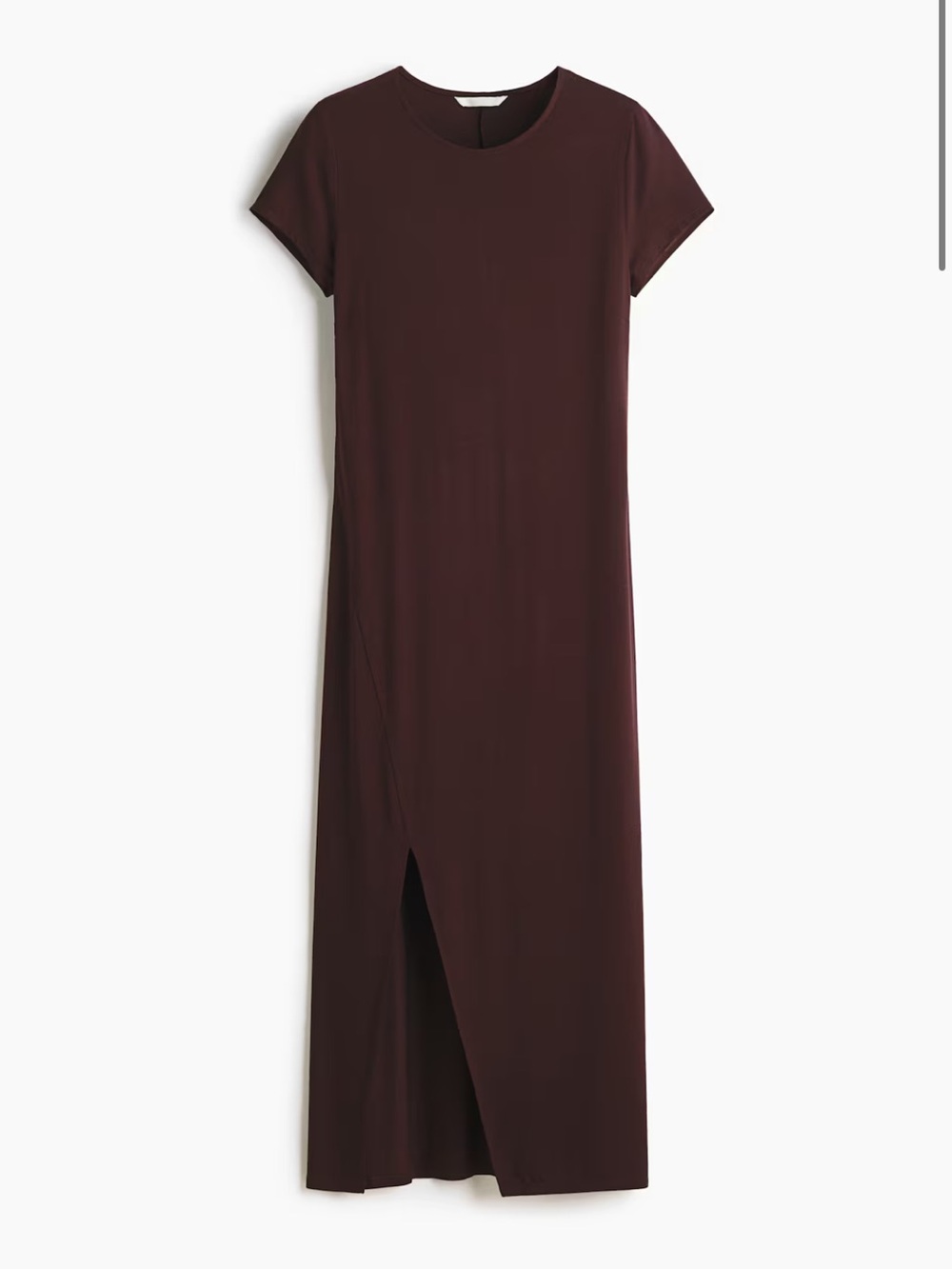 H&M Women’s MIDI T-SHIRT DRESS in dark brown